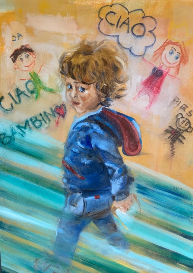 Urwis, akryl, olej, pastel, 2019
