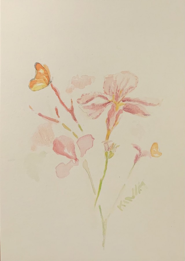 KWIATYII, AKWARELA, 29X39.2021