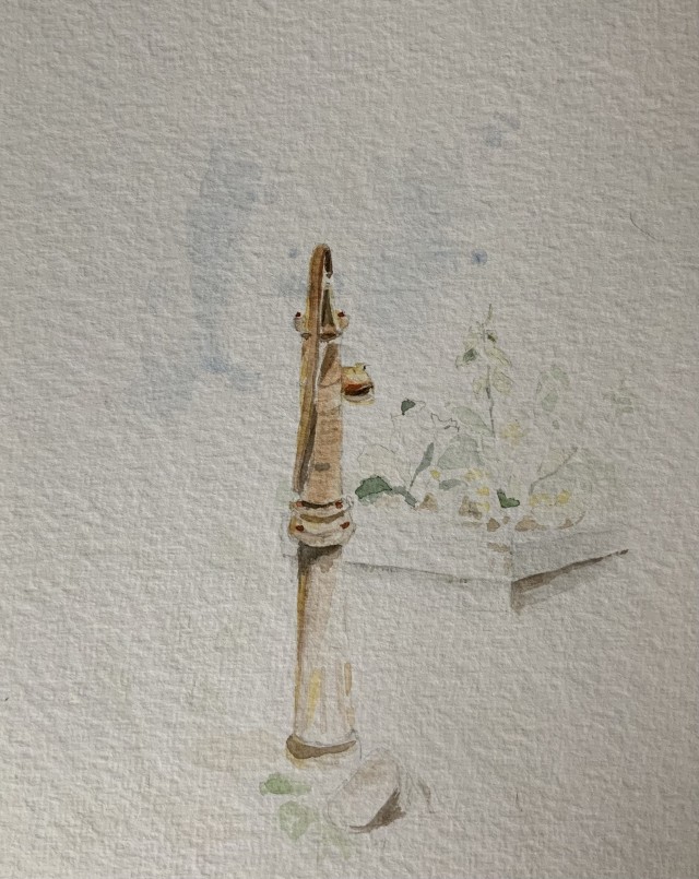 OGRÓD, AKWARELA, 20X26 ,2021