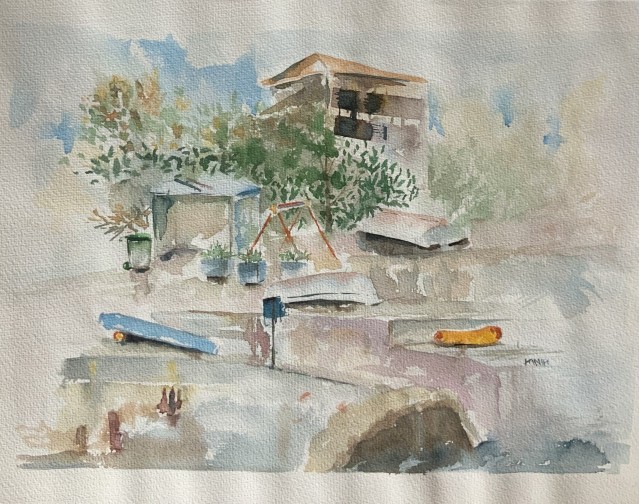 MOLUNAT VII, AKWARELA, 40X30, 2016